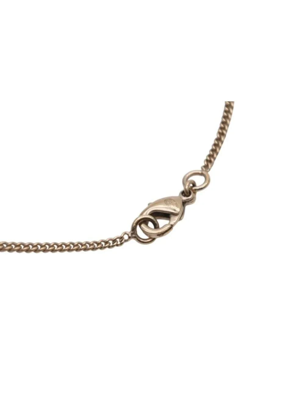 Chanel CC Logo Necklace Rhinestone Gold 08c